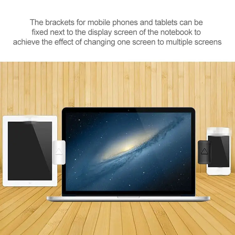 Laptop Mobile Phone Connection Bracket Multi-Screen Interactive Bracket Computer Side Screen Mobile Phone Holder - Black
