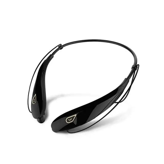 Large Capacity Bettery Handsfree Sport Wireless Bluetooth Stereo Earphones with Mic - Black gold