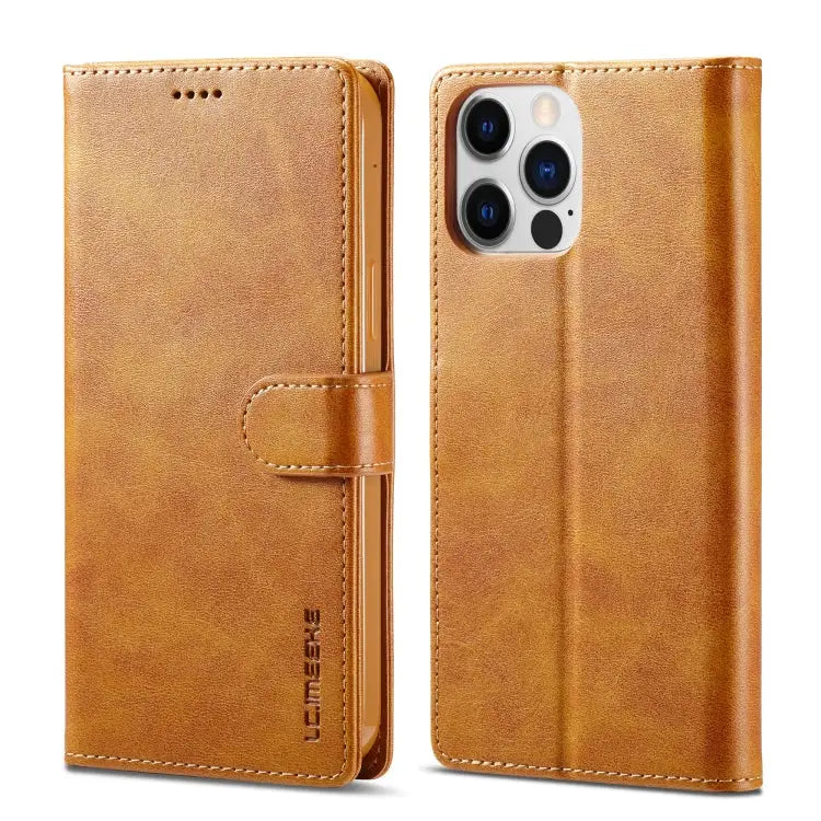 LC.IMEEKE Calf Texture Horizontal Flip Leather Case For iPhone 14 For iPhone 14 Plus For iPhone 14 Pro For iPhone 14