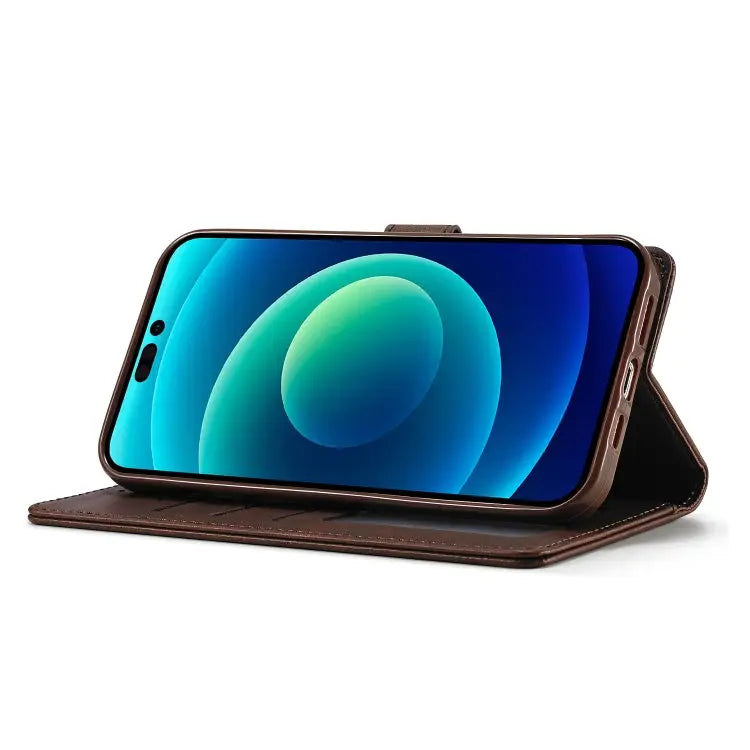 LC.IMEEKE Calf Texture Horizontal Flip Leather Case For iPhone 14 For iPhone 14 Plus For iPhone 14 Pro For iPhone 14