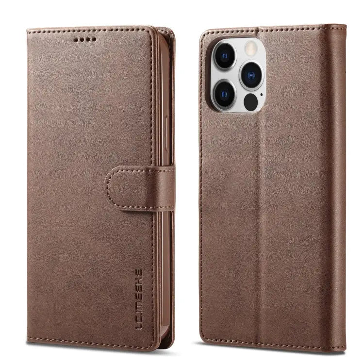 LC.IMEEKE Calf Texture Horizontal Flip Leather Case For iPhone 14 For iPhone 14 Plus For iPhone 14 Pro For iPhone 14