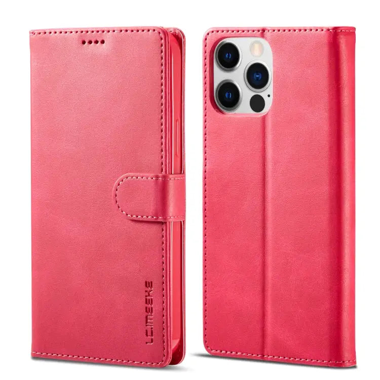 LC.IMEEKE Calf Texture Horizontal Flip Leather Case For iPhone 14 For iPhone 14 Plus For iPhone 14 Pro For iPhone 14