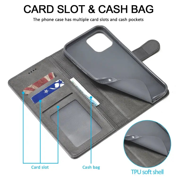 LC.IMEEKE Calf Texture Horizontal Flip Leather Case with Holder & Card Slots & Wallet For iPhone 13 mini For iPhone 13