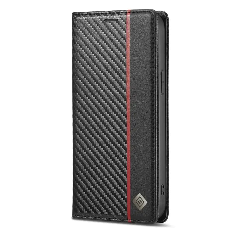 LC.IMEEKE Carbon Fiber PU + TPU Leather Case For iPhone 14 For iPhone 14 Plus For iPhone 14 Pro For iPhone 14 Pro Max
