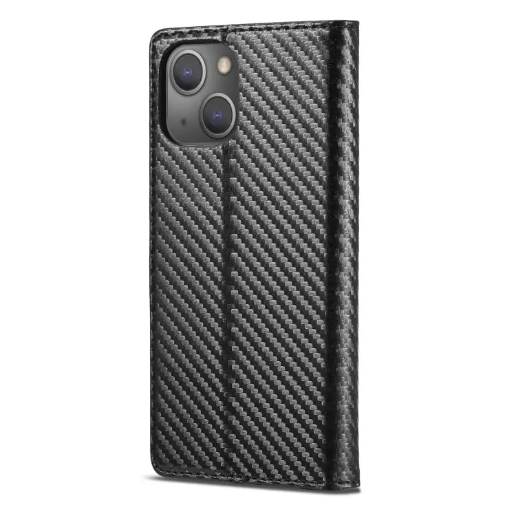 LC.IMEEKE Carbon Fiber PU + TPU Leather Case For iPhone 14 For iPhone 14 Plus For iPhone 14 Pro For iPhone 14 Pro Max
