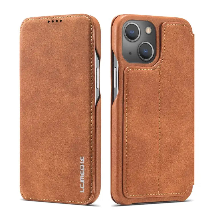 LC.IMEEKE Hon Ancient Series Horizontal Flip Leather Case with Holder & Card Slot For iPhone 13 mini For iPhone 13