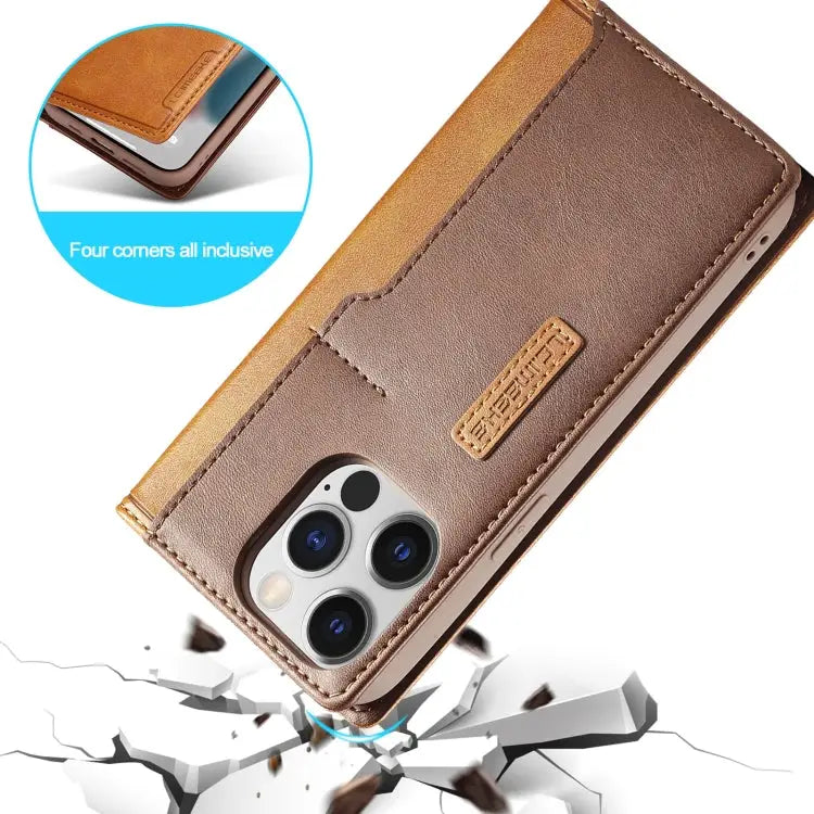 LC.IMEEKE LC-001 Color Matching Frosted Leather Phone Case For iPhone 14 For iPhone 14 Plus For iPhone 14 Pro