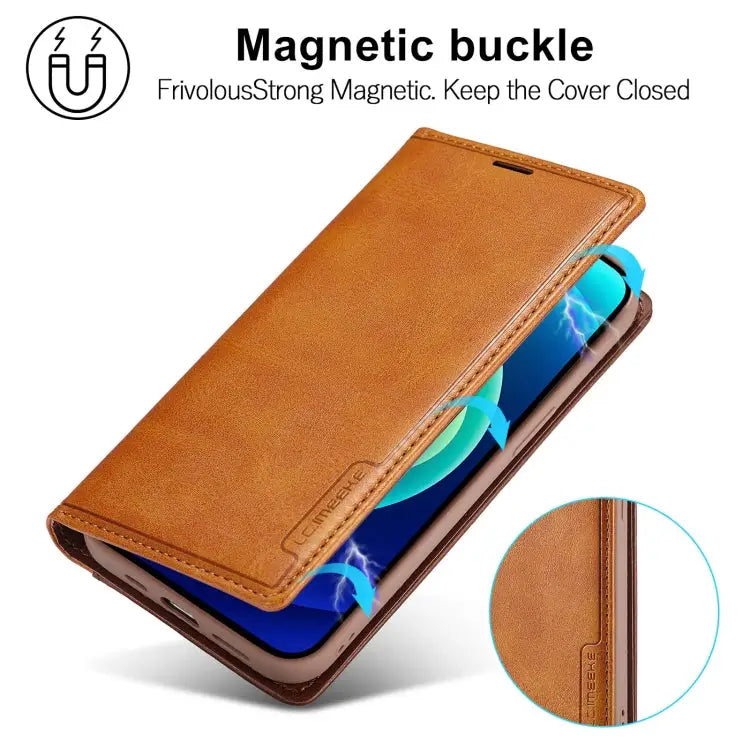 LC.IMEEKE LC-001 Color Matching Frosted Leather Phone Case For iPhone 14 For iPhone 14 Plus For iPhone 14 Pro