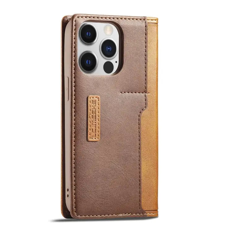 LC.IMEEKE LC-001 Color Matching Frosted Leather Phone Case For iPhone 14 For iPhone 14 Plus For iPhone 14 Pro