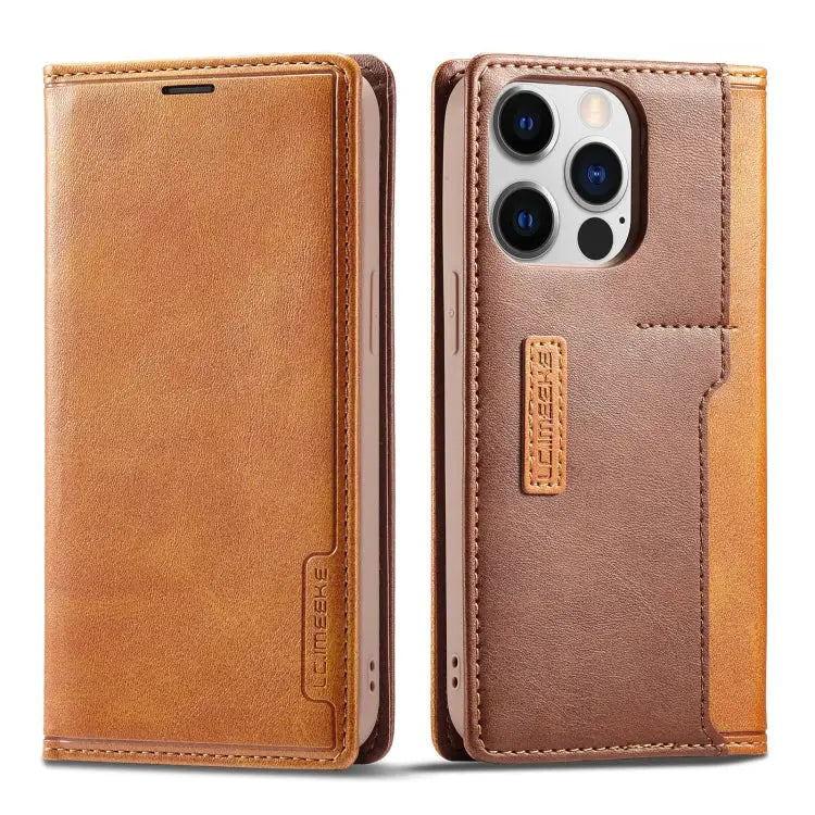 LC.IMEEKE LC-001 Color Matching Frosted Leather Phone Case For iPhone 14 For iPhone 14 Plus For iPhone 14 Pro