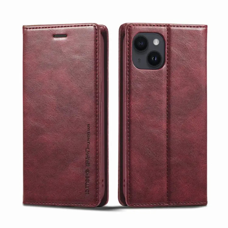 LC.IMEEKE RFID Anti-theft Leather Phone Case For iPhone 13 For iPhone 13 Mini For iPhone 14 For iPhone 14 Plus