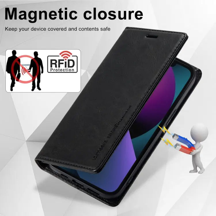 LC.IMEEKE RFID Anti-theft Leather Phone Case For iPhone 13 For iPhone 13 Mini For iPhone 14 For iPhone 14 Plus - Apple