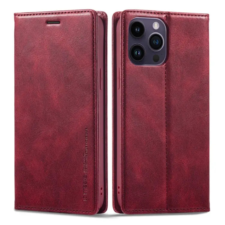 LC.IMEEKE RFID Anti-theft Leather Phone Case For iPhone 14 Pro For iPhone 14 Pro Max For iPhone 12 Pro/12 For iPhone 12
