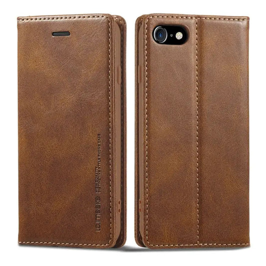 LC.IMEEKE RFID Anti-theft Leather Phone Case For iPhone SE 2022 / SE 2020 / 8 / 7 For iPhone XS Max For iPhone XS / X
