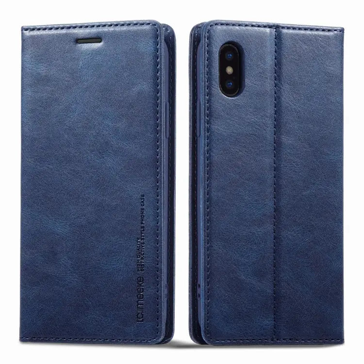 LC.IMEEKE RFID Anti-theft Leather Phone Case For iPhone SE 2022 / SE 2020 / 8 / 7 For iPhone XS Max For iPhone XS / X