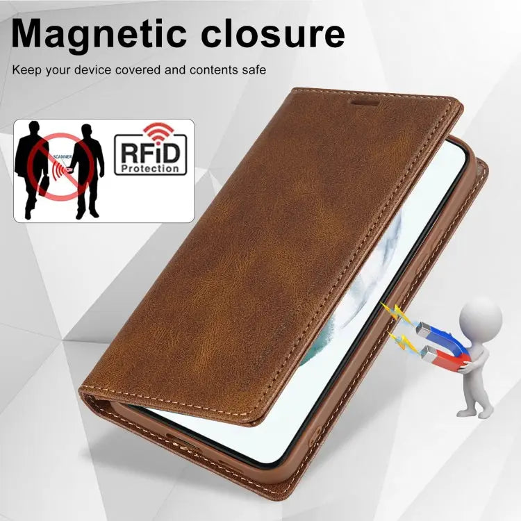 LC.IMEEKE RFID Anti-theft Leather Phone Case For Samsung Galaxy S21+ 5G - Samsung Accessories