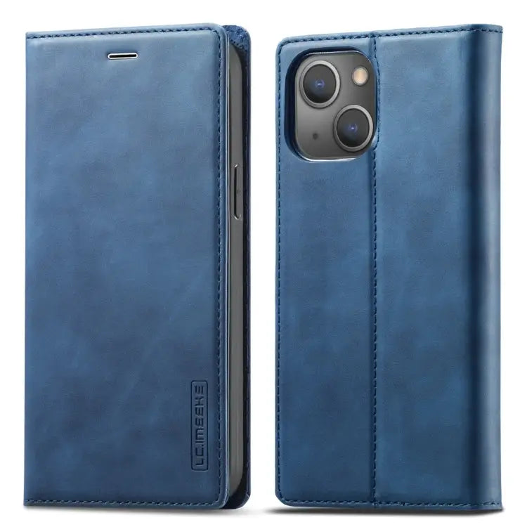 LC.IMEEKE Strong Magnetic PU + Matte TPU Horizontal Flip Leather Case with Holder & Card Slots & Wallet For iPhone 13