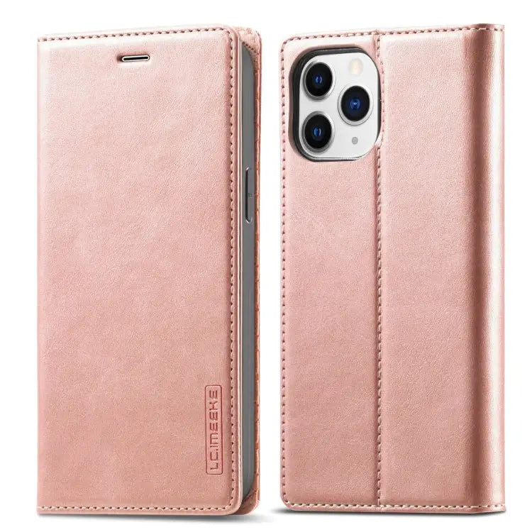 LC.IMEEKE Strong Magnetic PU + Matte TPU Horizontal Flip Leather Case with Holder & Card Slots & Wallet For iPhone 13