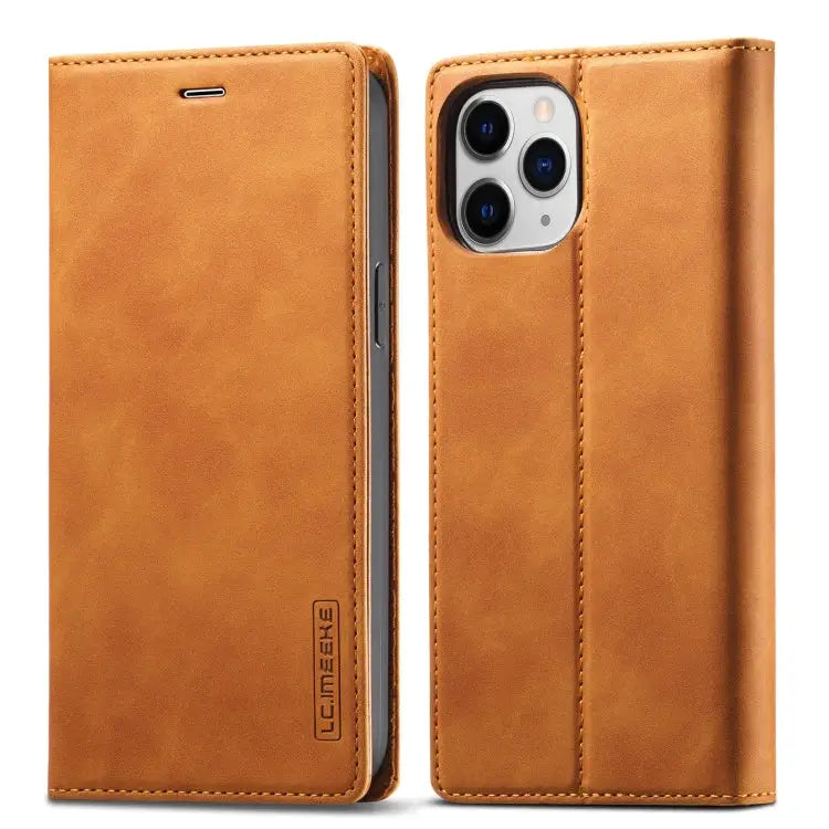LC.IMEEKE Strong Magnetic PU + Matte TPU Horizontal Flip Leather Case with Holder & Card Slots & Wallet For iPhone 13