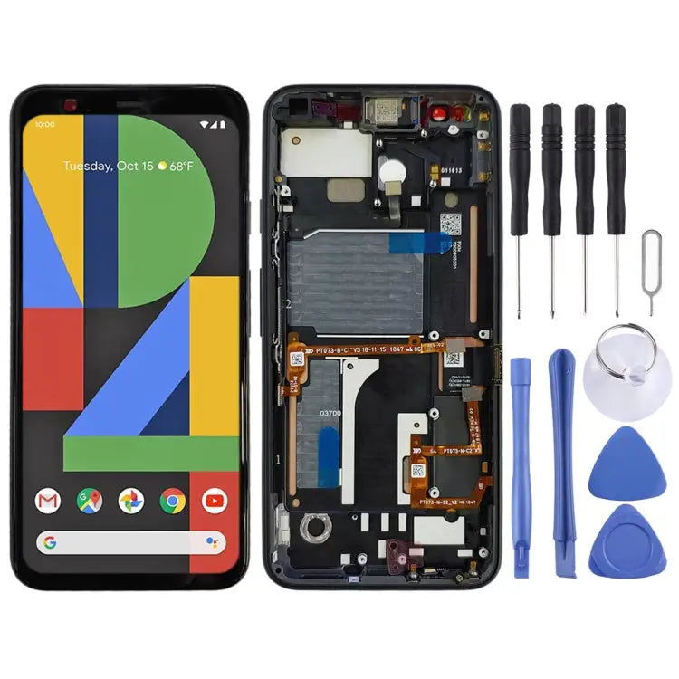 LCD Screen and Digitizer Full Assembly with Frame for Google Pixel 4 - For Google Pixel 4 with Frame