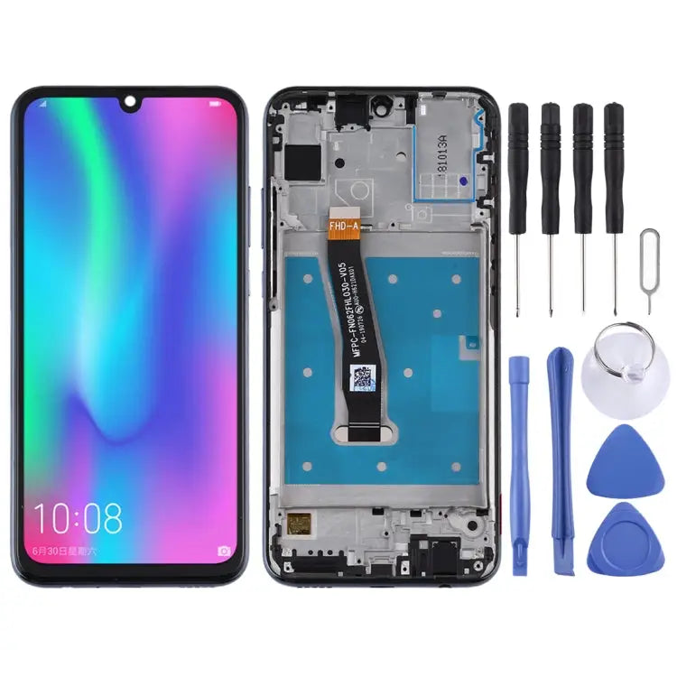 LCD Screen and Digitizer Full Assembly with Frame for Huawei Honor 10 Lite - For Huawei Honor 10 Lite / Black