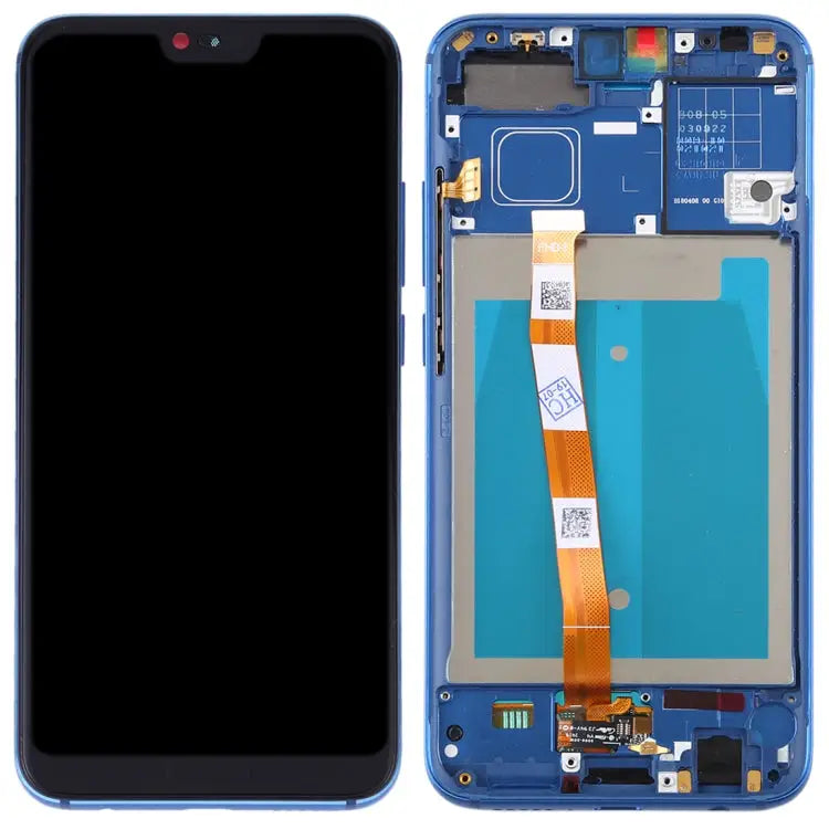 LCD Screen and Digitizer Full Assembly with Frame for Huawei Honor 10 - For Honor 10 / Blue