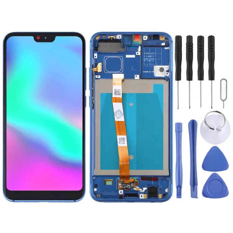 LCD Screen and Digitizer Full Assembly with Frame for Huawei Honor 10 - For Honor 10 / Blue
