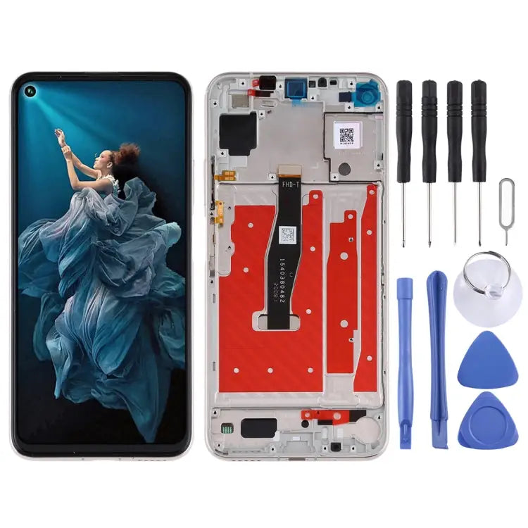 LCD Screen and Digitizer Full Assembly with Frame for Huawei Honor 20 / Nova 5T - For Honor 20 / Gold