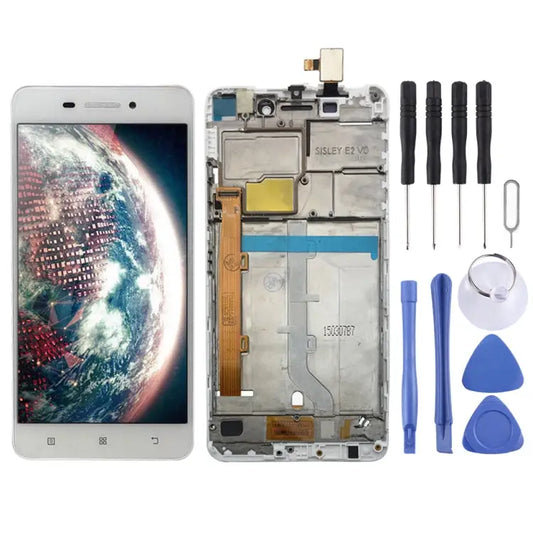 LCD Screen and Digitizer Full Assembly with Frame for Lenovo S60 S60W S60T S60A - For Lenovo S60 / White