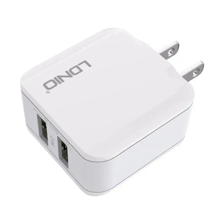 LDNIO A2201 2.4A Dual USB Charging Head Travel Direct Charge Mobile Phone Adapter Charger With 8 Pin Data Cable