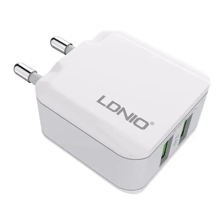 LDNIO A2201 2.4A Dual USB Charging Head Travel Direct Charge Mobile Phone Adapter Charger With Type-C Data Cable Type-C