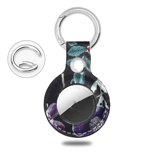 Leather Material Protective Cover For AirTag Standard Quick Install - Quick Install / Black - Apple Accessories