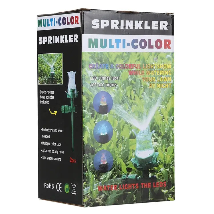 LED Luminous Lawn Sprinkler Automatic Water Sprinkler Garden Outdoor Irrigation Nozzle for Courtyard LED Lawn Sprinkler
