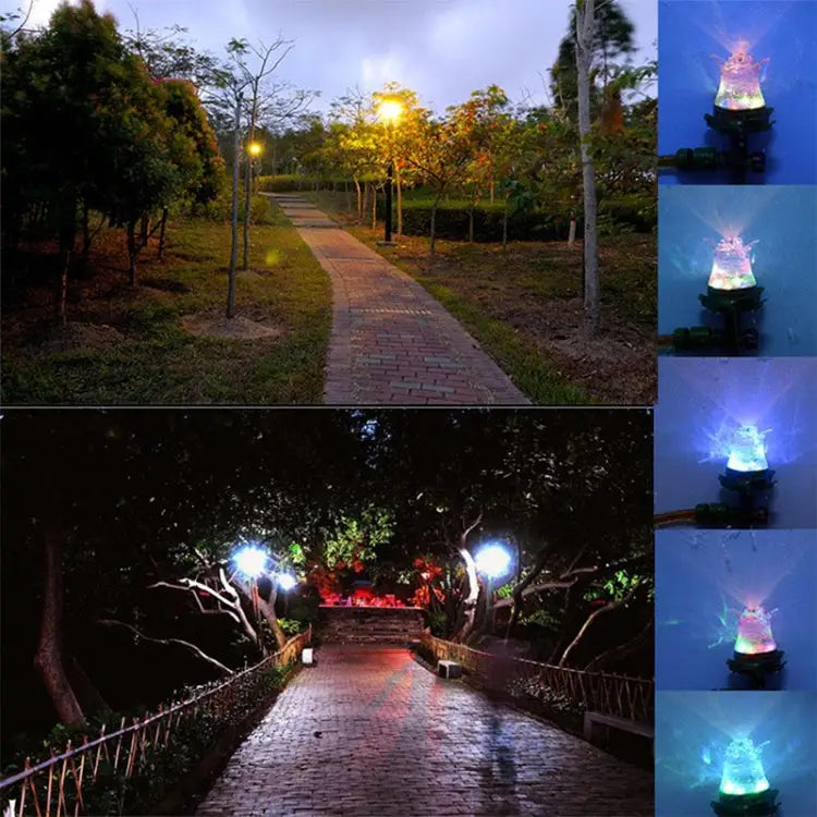 LED Luminous Lawn Sprinkler Automatic Water Sprinkler Garden Outdoor Irrigation Nozzle for Courtyard LED Lawn Sprinkler