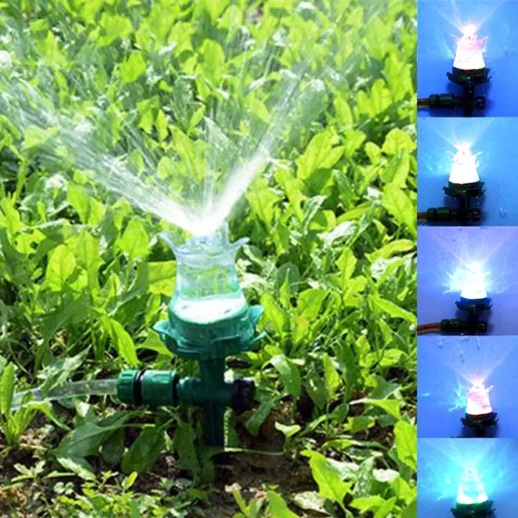 LED Luminous Lawn Sprinkler Automatic Water Sprinkler Garden Outdoor Irrigation Nozzle for Courtyard LED Lawn Sprinkler