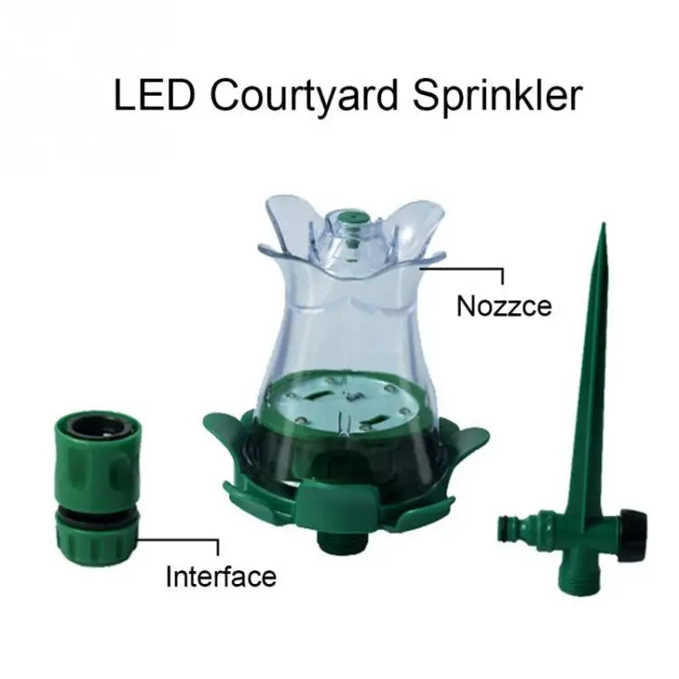 LED Luminous Lawn Sprinkler Automatic Water Sprinkler Garden Outdoor Irrigation Nozzle for Courtyard LED Lawn Sprinkler