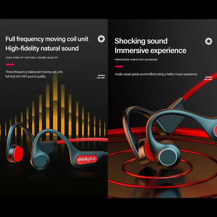 Lenovo X3 Pro Bone Conduction Wireless Bluetooth 5.3 Sports Earphones with Mic - Black - Apple Accessories