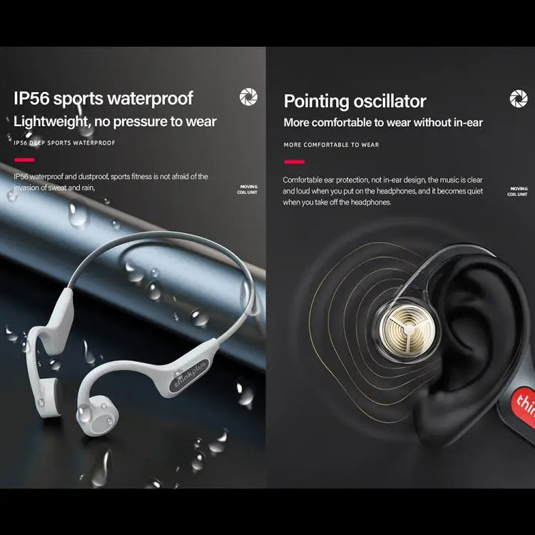 Lenovo X3 Pro Bone Conduction Wireless Bluetooth 5.3 Sports Earphones with Mic - Black - Apple Accessories