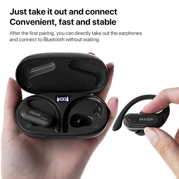 Lenovo XT60 Bluetooth 5.3 Ear-mounted Sports Wireless Bluetooth Earphone XT60 Pro - XT60 Pro / Black - Apple Accessories