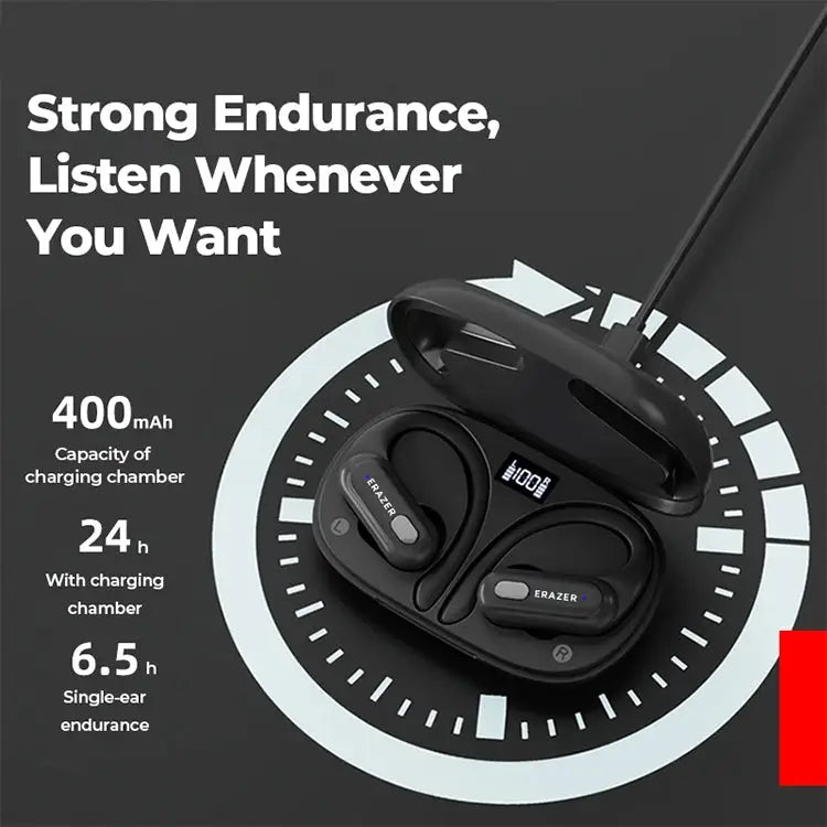 Lenovo XT60 Bluetooth 5.3 Ear-mounted Sports Wireless Bluetooth Earphone XT60 Pro - XT60 Pro / Black - Apple Accessories