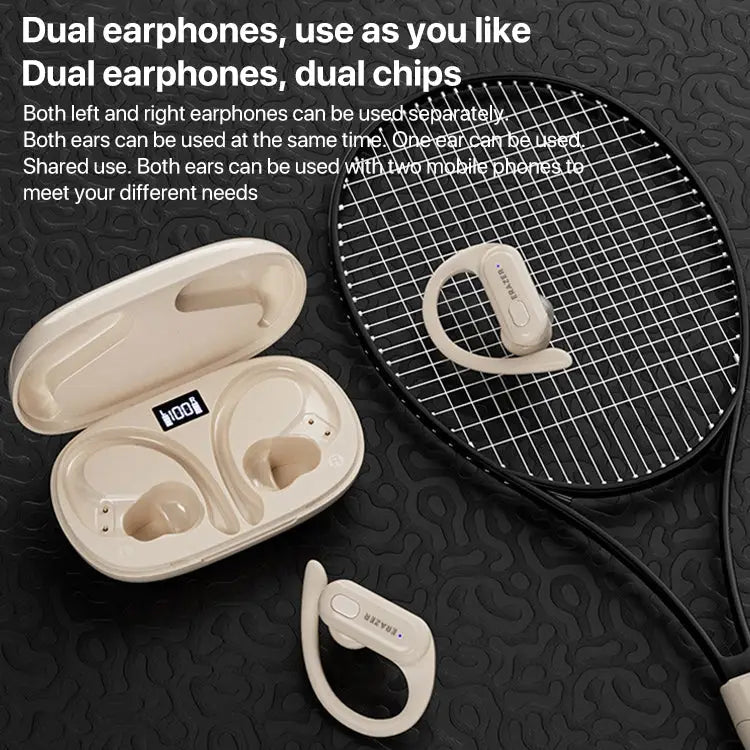 Lenovo XT60 Bluetooth 5.3 Ear-mounted Sports Wireless Bluetooth Earphone XT60 Pro - XT60 Pro / Black - Apple Accessories