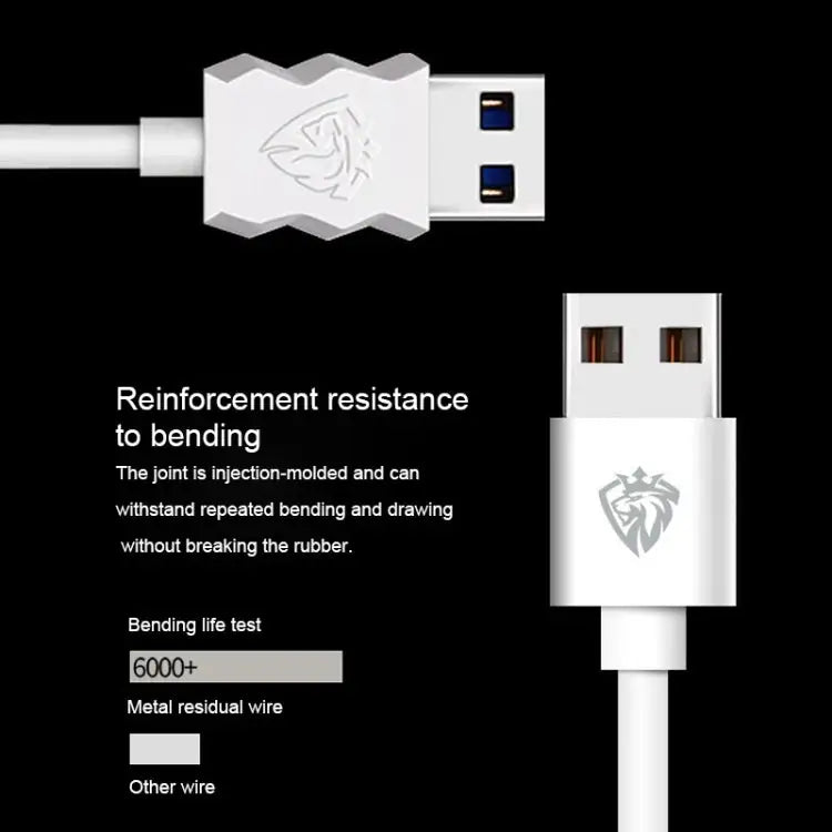 Lenyes LC701 1.5m 2.4A Output USB to 8 Pin PVC Data Sync Fast Charging Cable - 1.5m 8 Pin