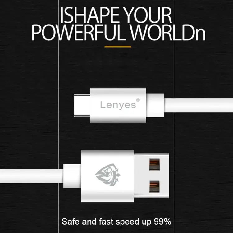Lenyes LC701 1.5m 2.4A Output USB to 8 Pin PVC Data Sync Fast Charging Cable - 1.5m 8 Pin