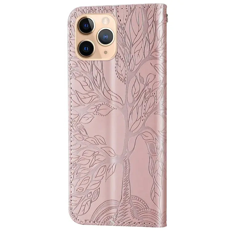 Life of Tree Embossing Pattern Horizontal Flip Leather Case with Holder & Card Slot & Wallet & Photo Frame & Lanyard