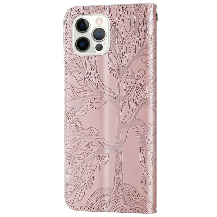 Life of Tree Embossing Pattern Horizontal Flip Leather Case with Holder & Card Slot & Wallet & Photo Frame & Lanyard