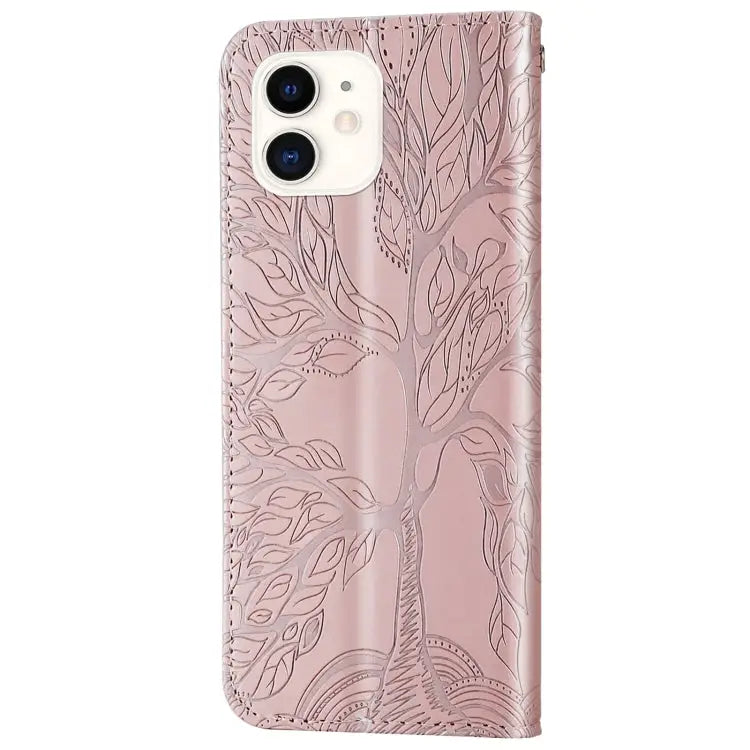 Life of Tree Embossing Pattern Horizontal Flip Leather Case with Holder & Card Slot & Wallet & Photo Frame & Lanyard