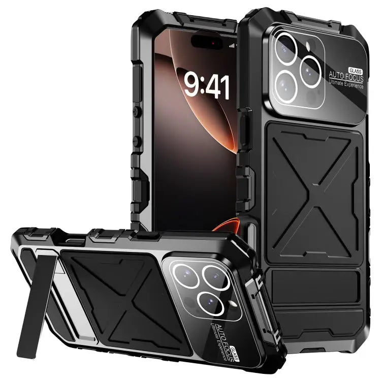 Life Waterproof Dustproof Shockproof Phone Case - For iPhone 16 Pro / Black - Apple Accessories