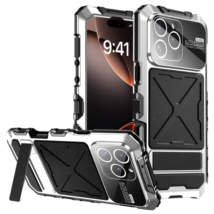 Life Waterproof Dustproof Shockproof Phone Case - For iPhone 16 Pro Max / Silver - Apple Accessories