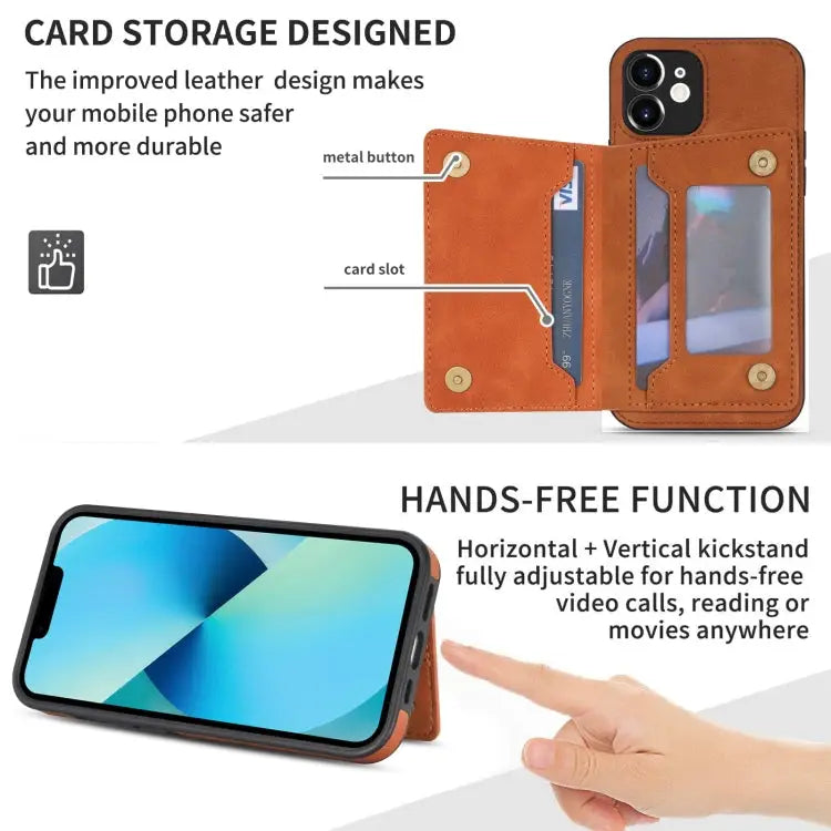 Line Card Holder Phone Case For iPhone 12 mini For iPhone 12 For iPhone 12 Pro For iPhone 12 Pro Max - Apple Accessories