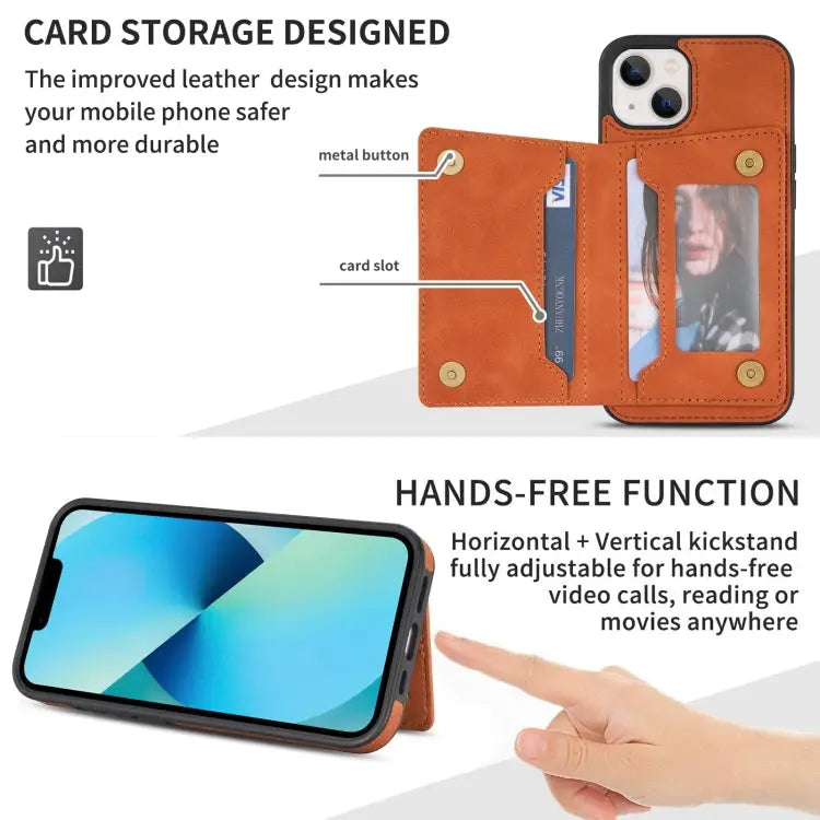 Line Card Holder Phone Case For iPhone 13 mini For iPhone 13 For iPhone 13 Pro For iPhone 13 Pro Max - Apple Accessories